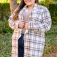Fall In Love Plaid Jacket in Cream