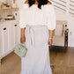 Falling For You Skirt In Heather Gray