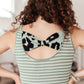 Back The Bow Up Striped Tank In Sage