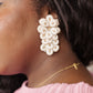 Falling Petals Earrings in Ivory