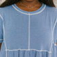 Feelin' Happy in Blue Babydoll Top