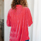 Feeling Fuchsia Velvet Button Down