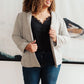 Feminine Boyfriend Blazer in Herringbone