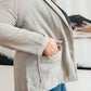 Feminine Boyfriend Blazer in Herringbone