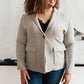Feminine Boyfriend Blazer in Herringbone