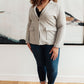 Feminine Boyfriend Blazer in Herringbone