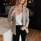 Feminine Boyfriend Blazer in Herringbone
