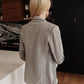 Feminine Boyfriend Blazer in Herringbone