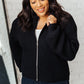 Fireside Zip Up Jacket in Black