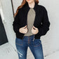 Fireside Zip Up Jacket in Black
