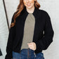 Fireside Zip Up Jacket in Black