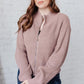 Fireside Zip Up Jacket in Taupe