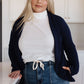 Fitted Blazer in Navy