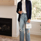Fitted Blazer in Navy