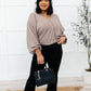 Flirty Feels Ribbed Top in Taupe