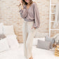 Flirty Feels Ribbed Top in Taupe