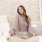 Flirty Feels Ribbed Top in Taupe