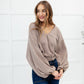 Flirty Feels Ribbed Top in Taupe
