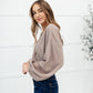 Flirty Feels Ribbed Top in Taupe