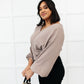 Flirty Feels Ribbed Top in Taupe