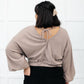 Flirty Feels Ribbed Top in Taupe