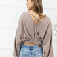 Flirty Feels Ribbed Top in Taupe
