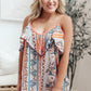 Flirty Florals Tank in Blush/Orange
