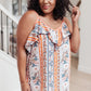 Flirty Florals Tank in Blush/Orange