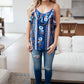 Flirty Florals Tank in Navy/Lavender