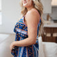Flirty Florals Tank in Navy/Lavender