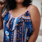 Flirty Florals Tank in Navy/Lavender