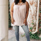 Floral Embroidered Swing Top in Pink