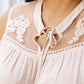 Floral Embroidered Swing Top in Pink