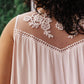 Floral Embroidered Swing Top in Pink