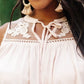 Floral Embroidered Swing Top in Pink