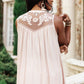 Floral Embroidered Swing Top in Pink