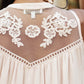 Floral Embroidered Swing Top in Pink