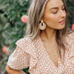Folksong Floral Top in Coral