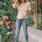 Folksong Floral Top in Coral