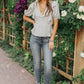 Folksong Floral Top in Periwinkle
