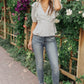 Folksong Floral Top in Periwinkle