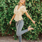 Folksong Floral Top in Yellow