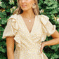 Folksong Floral Top in Yellow