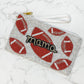 PREORDER: Glitzy Football Mama Beaded Zip Wristlet