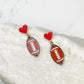 PREORDER: Heart Post Sports Enamel Dangle Earrings in Assorted Styles