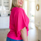 Forever Fine V-Neck Flounce Sleeve Blouse