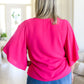 Forever Fine V-Neck Flounce Sleeve Blouse