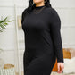 Frankie Mock Neck Dress in Black