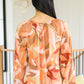 Freddie Split Neckline Long Sleeve Blouse In Clay