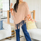 Freddie Split Neckline Long Sleeve Blouse In Clay